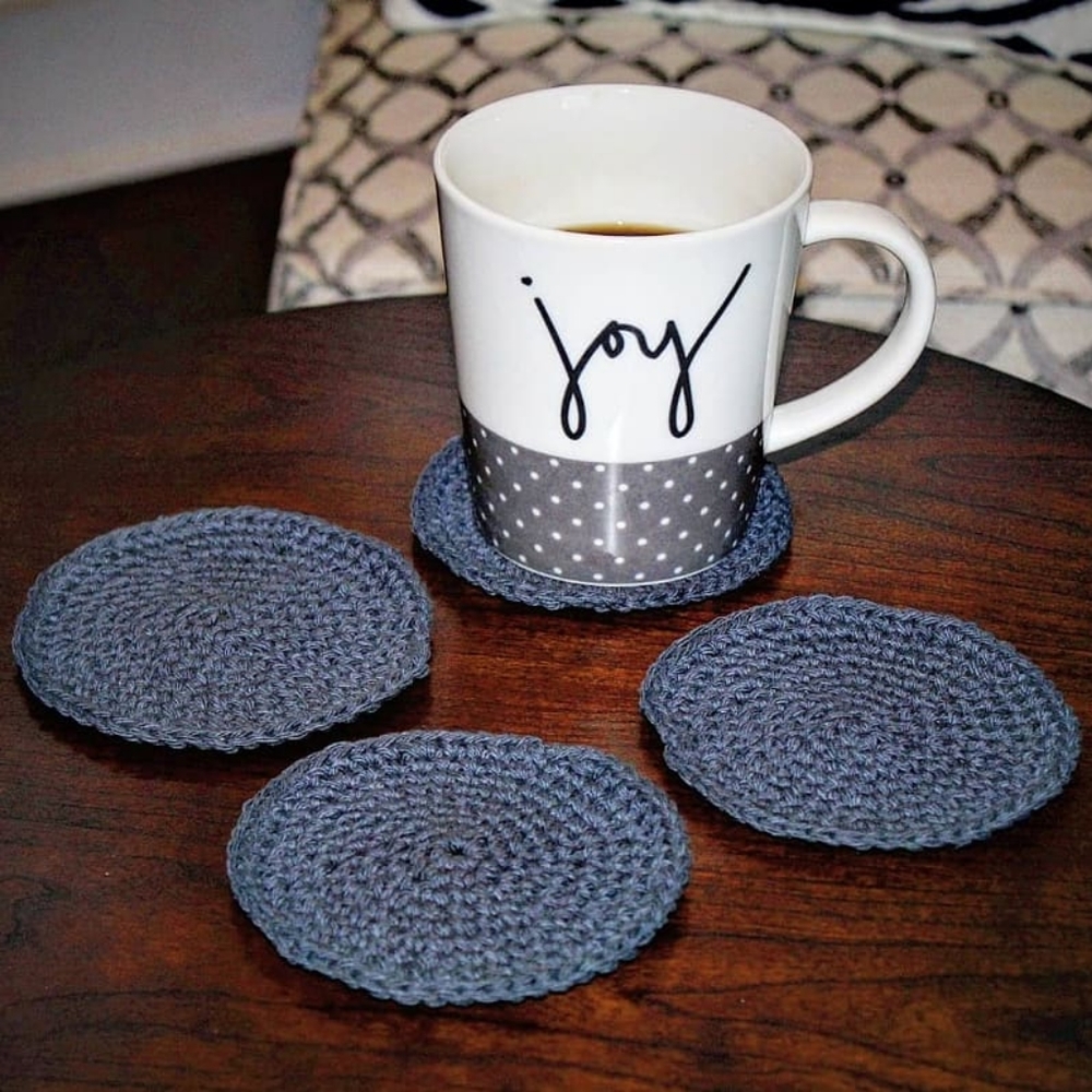Coasters (4) Handmade Crocheted